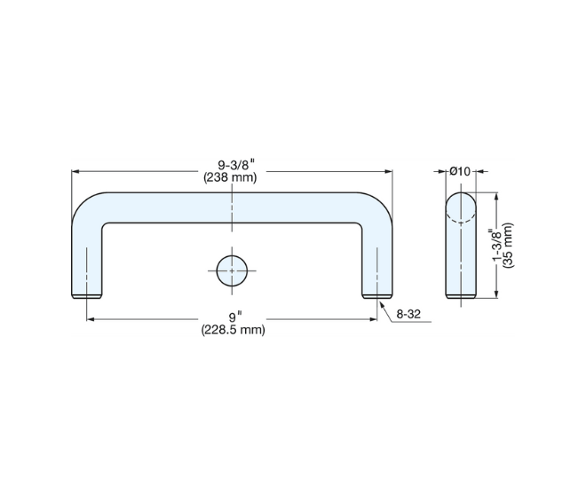 316 Stainless Steel Wire Pull 9 3/8"